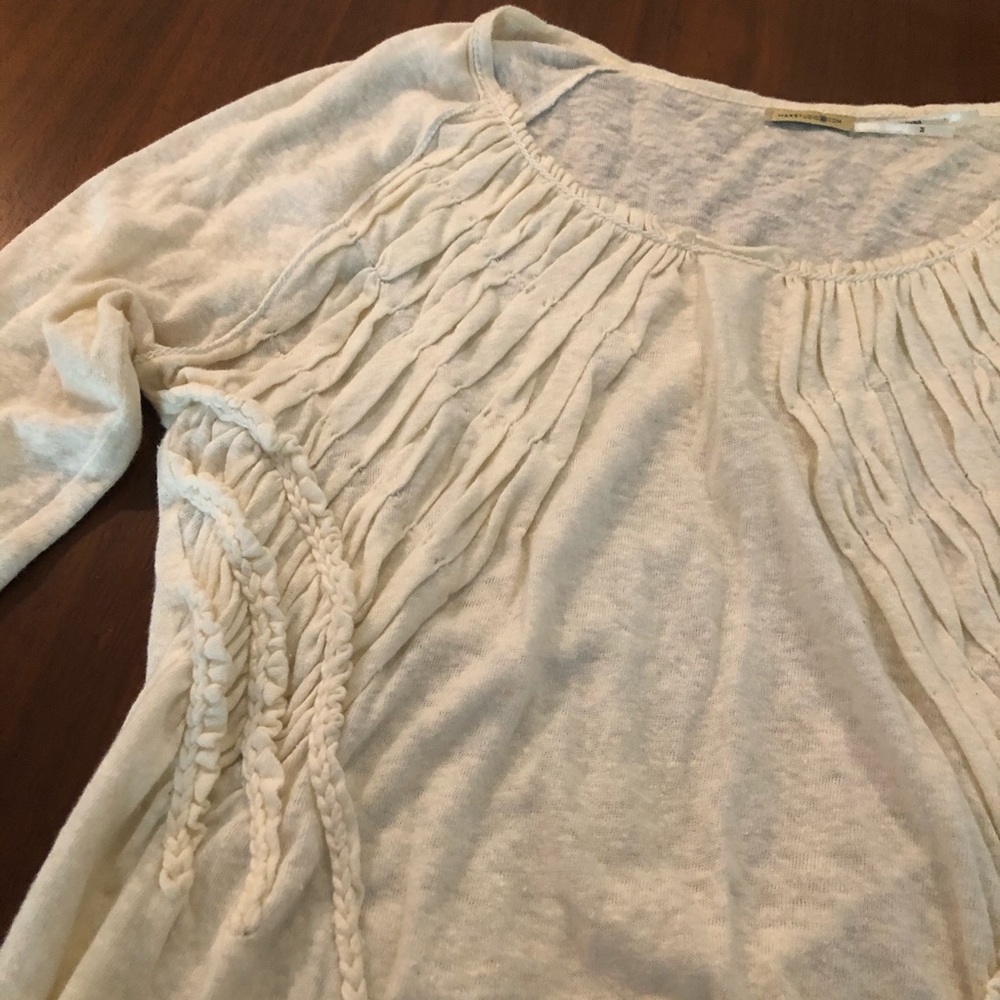 Max Studio cotton and hemp top